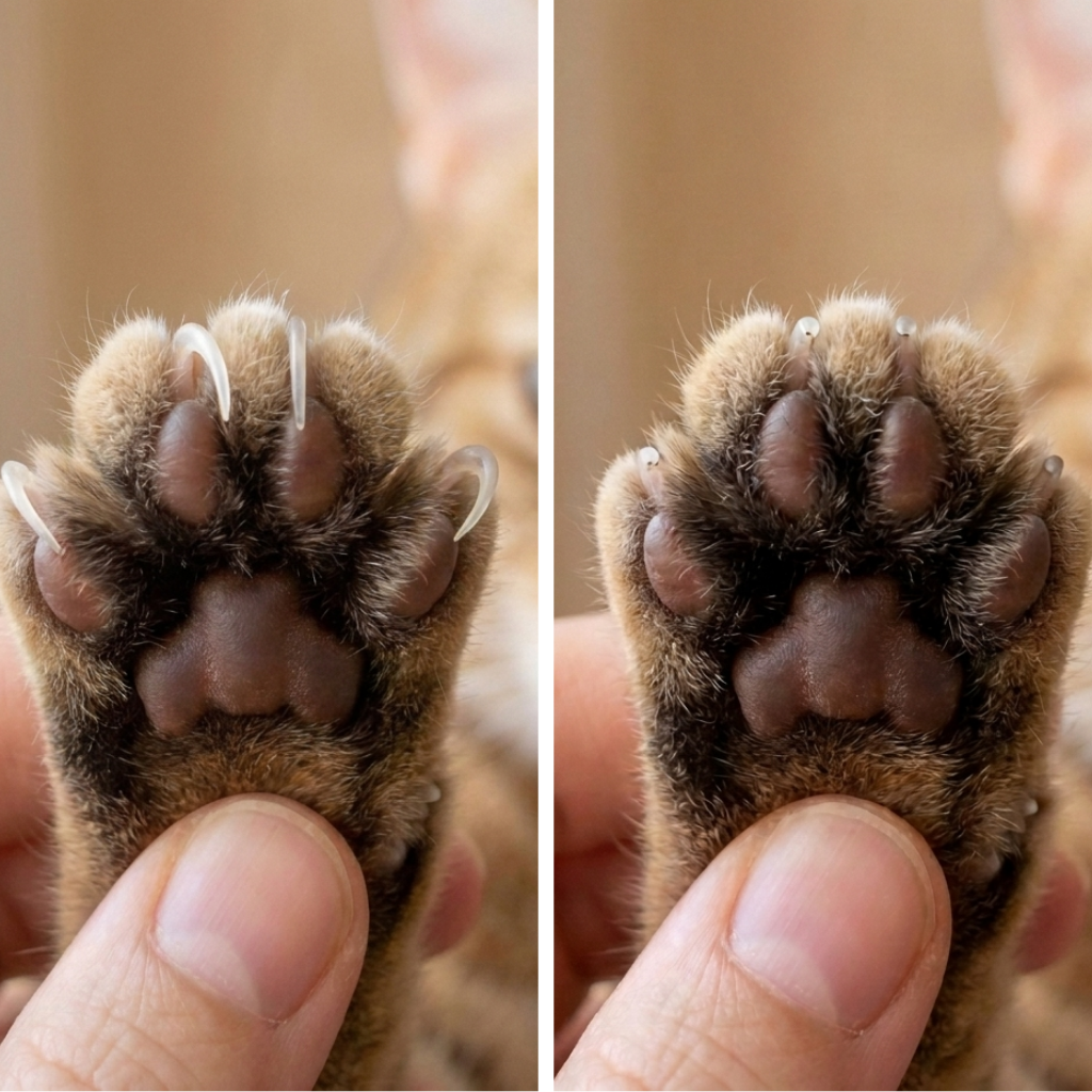 Claw tips day 1 and day 14